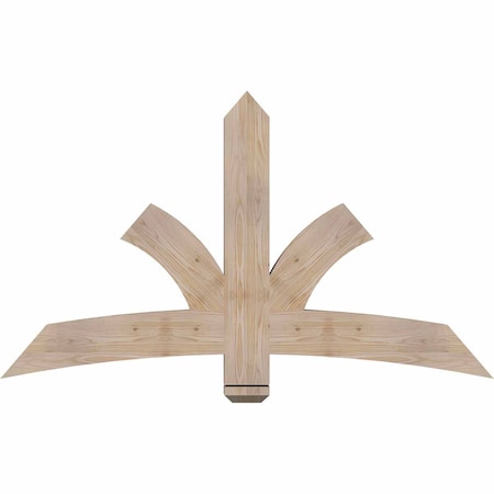 Ekena Millwork Davenport Smooth Timber Gable Bracket, Douglas Fir, 60"W x 35"H x 3 1/2"D x 5 1/2"F, 14/12 Pitch GBW060X35X0406DAV00SDF